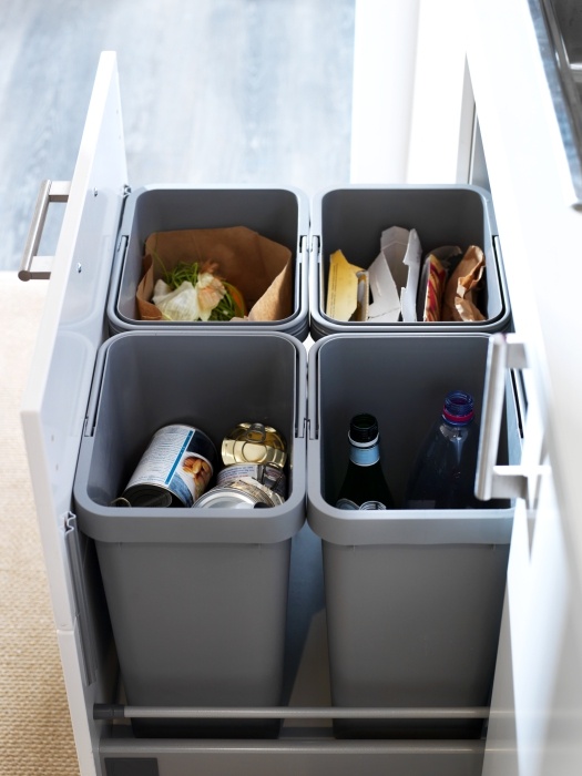 Ideas para mantener tus cubos de reciclaje ordenados - La Casa de Cora